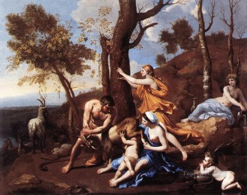 The Nurture of Jupiter classical painter Nicolas Poussin Oil Paintings
